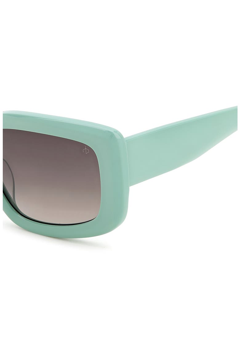 54mm Gradient Rectangular Sunglasses, Alternate, color, GREEN/ BROWN GRADIENT