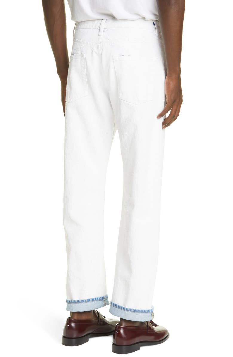 Maison Margiela Bianchetto Hand Painted Jeans, Alternate, color,