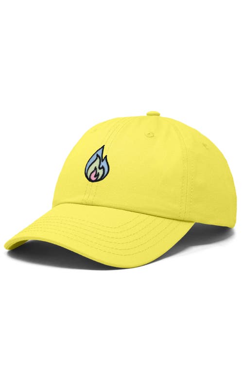 Dalix Fire Dad Hat In Yellow