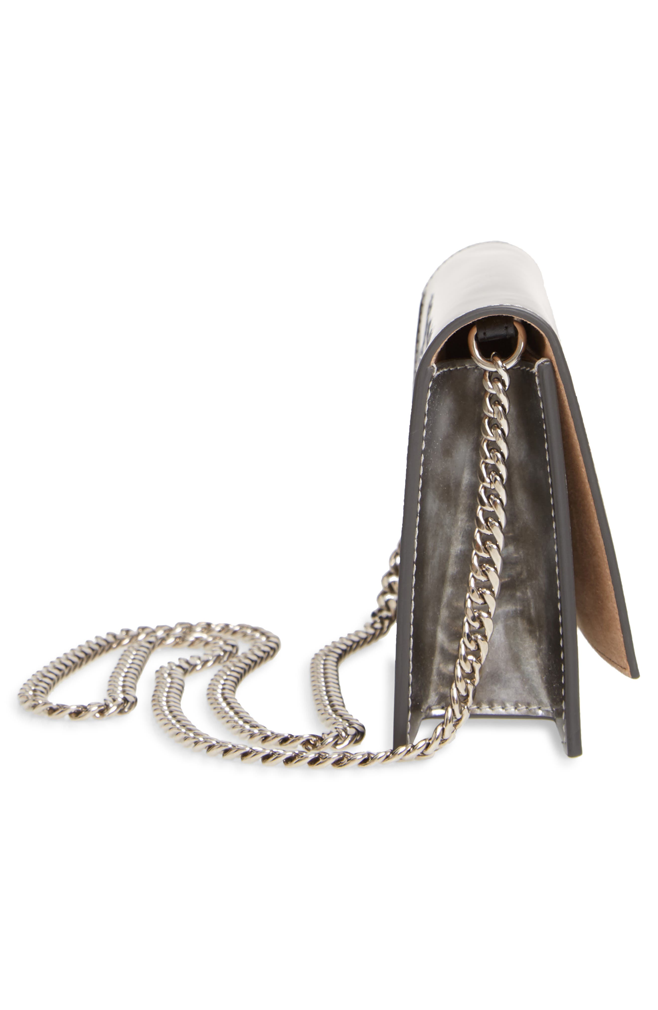 Alexander McQueen Mini Skull Brushed Leather Crossbody Bag, Alternate, color, 