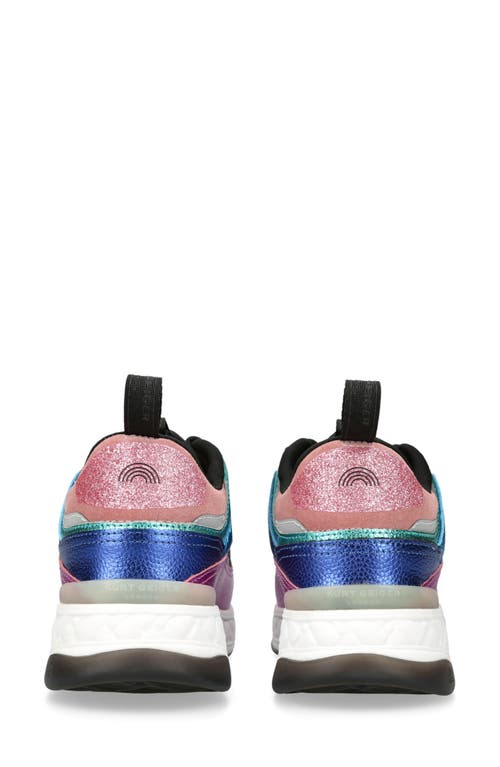 Kurt Geiger Women's Kensington Low Top Sneakers In Open Grey/pink Multi