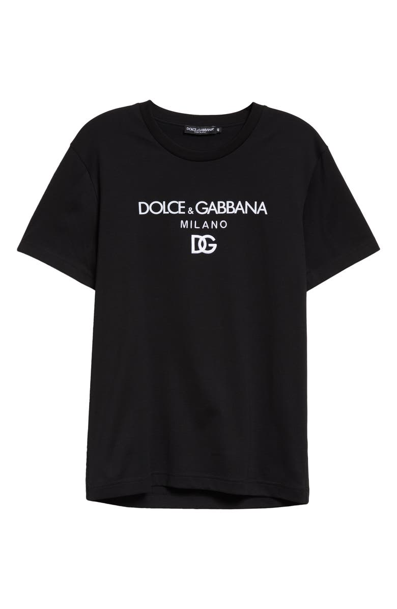 Dolce&Gabbana DG Embroidered Logo T-Shirt, Alternate, color, Black