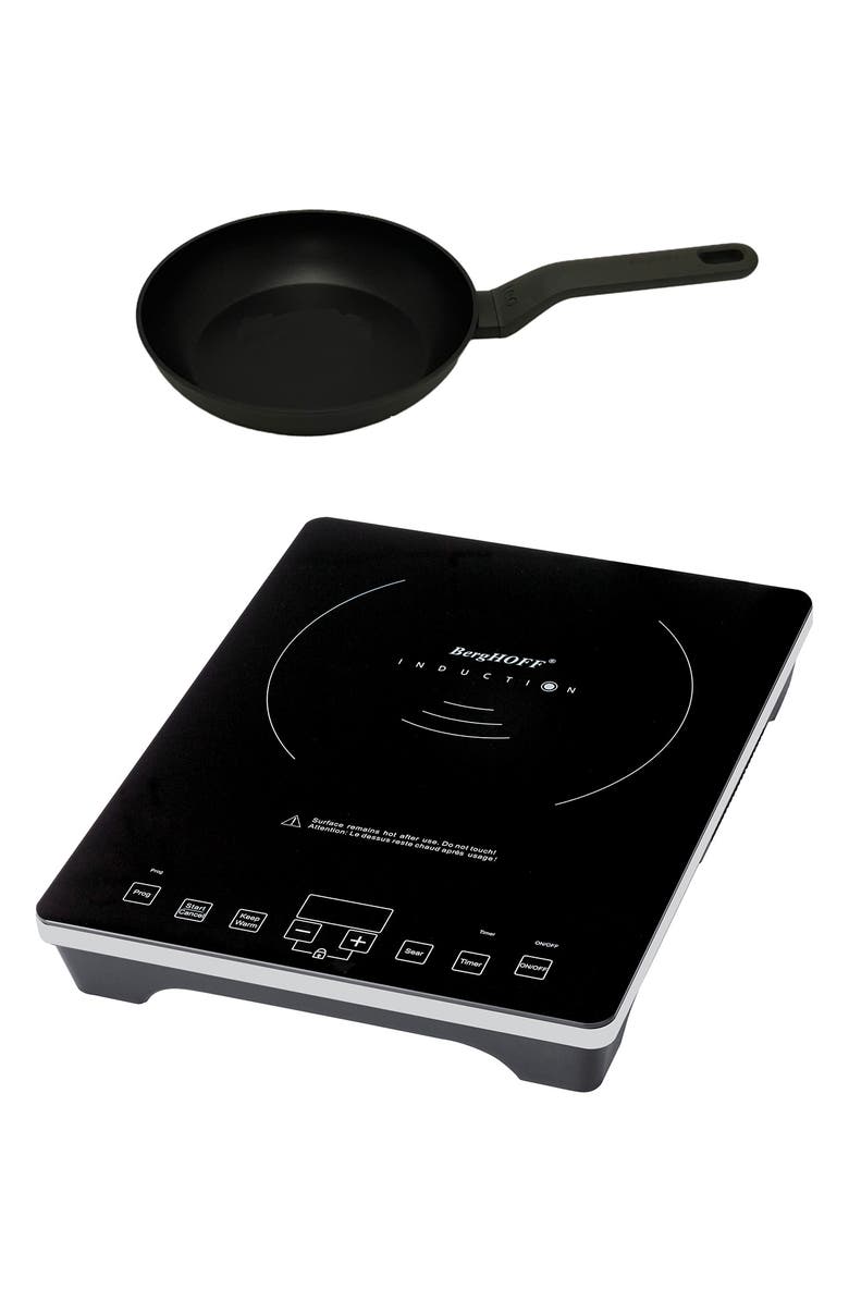BergHOFF Induction Stovetop & Leo Frying Pan Set, Main, color, Black/ Grey