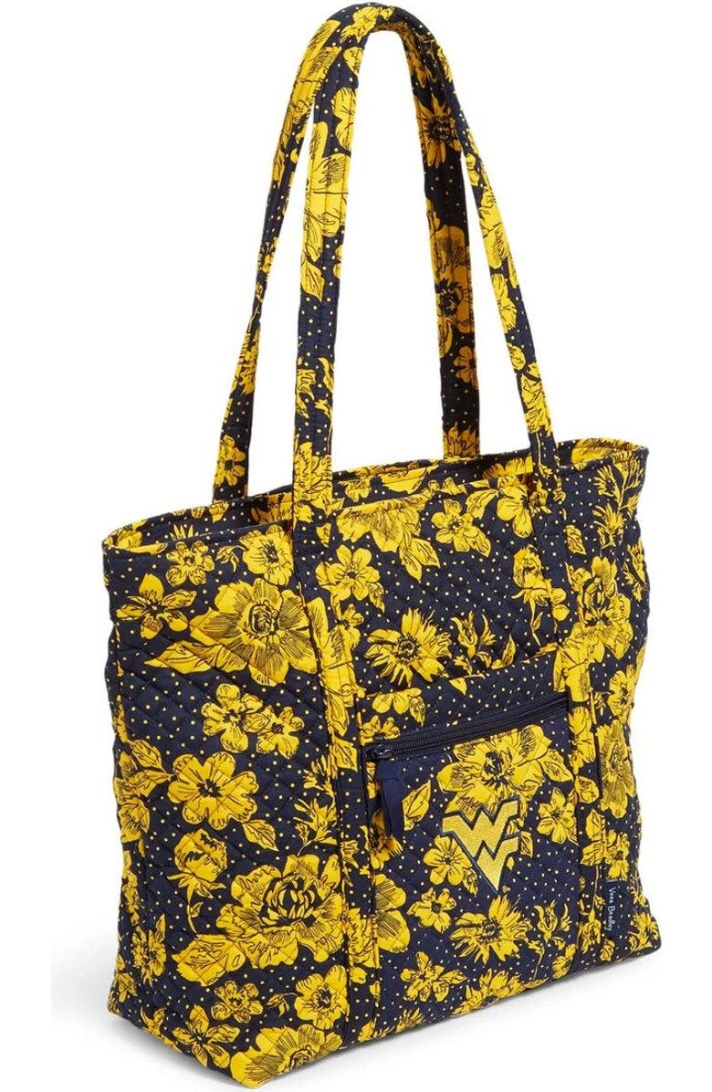 VERA BRADLEY West Virginia Mountaineers Rain Garden Vera Tote Bag, Alternate, color,