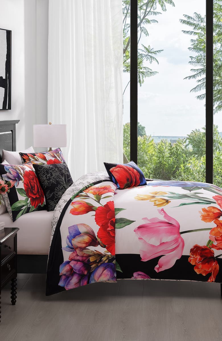 Bebejan Petal Portrait Comforter Set, Alternate, color, White