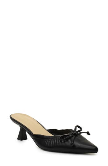 NICOLE MILLER NICOLE MILLER BOW KITTEN HEEL MULE 