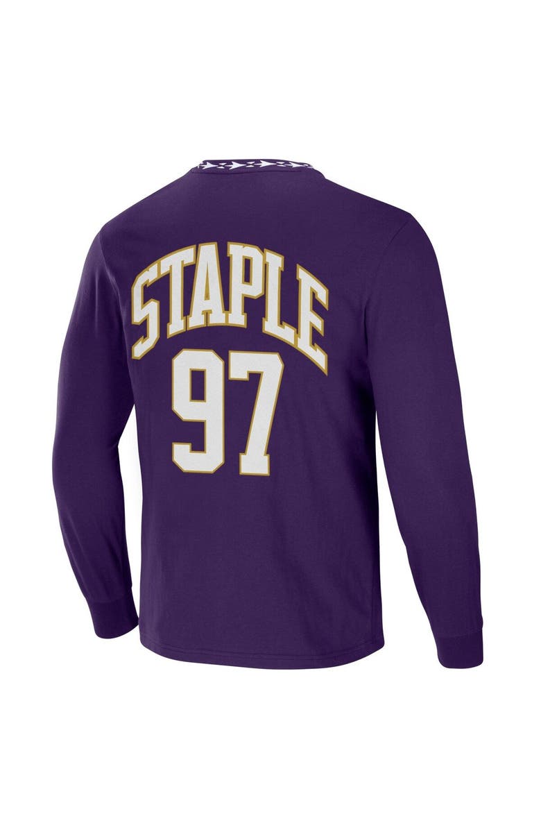 STAPLE Men's NFL x Staple Purple Baltimore Ravens Core Team Long Sleeve T-Shirt, Alternate, color, 