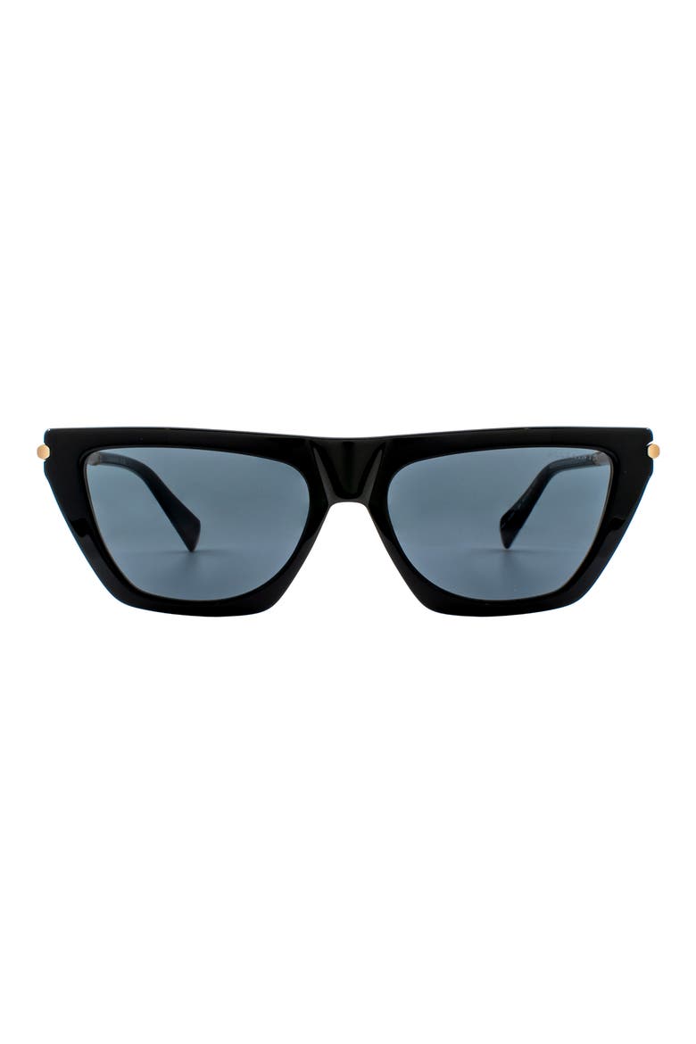 Minka 54mm Cat Eye Sunglasses, Main, color, GLOSS BLACK
