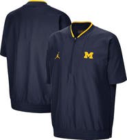 Jordan Brand Men's Jordan Brand Navy Michigan Wolverines 2021 Coaches Short Sleeve Quarter-Zip Jacket