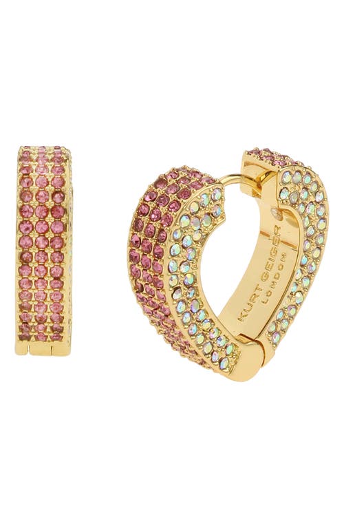 KURT GEIGER KURT GEIGER LONDON PAVÉ HEART HUGGIE EARRINGS