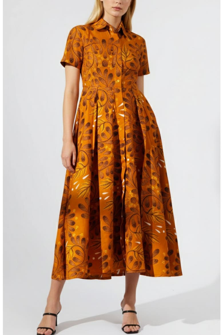 Feyi Shirt Dress, Main, color, Brown