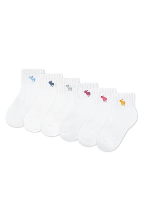 abercrombie kids Kids' Assorted 6-Pack Ankle Socks in Skyway  product