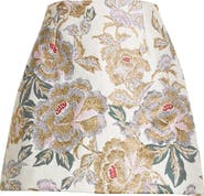 Carolina Herrera Metallic Floral Jacquard Miniskirt
