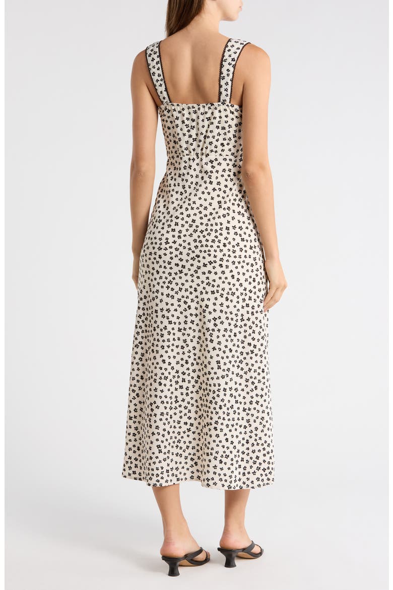 Ditsy Floral Midi Dress, Alternate, color, CREAM
