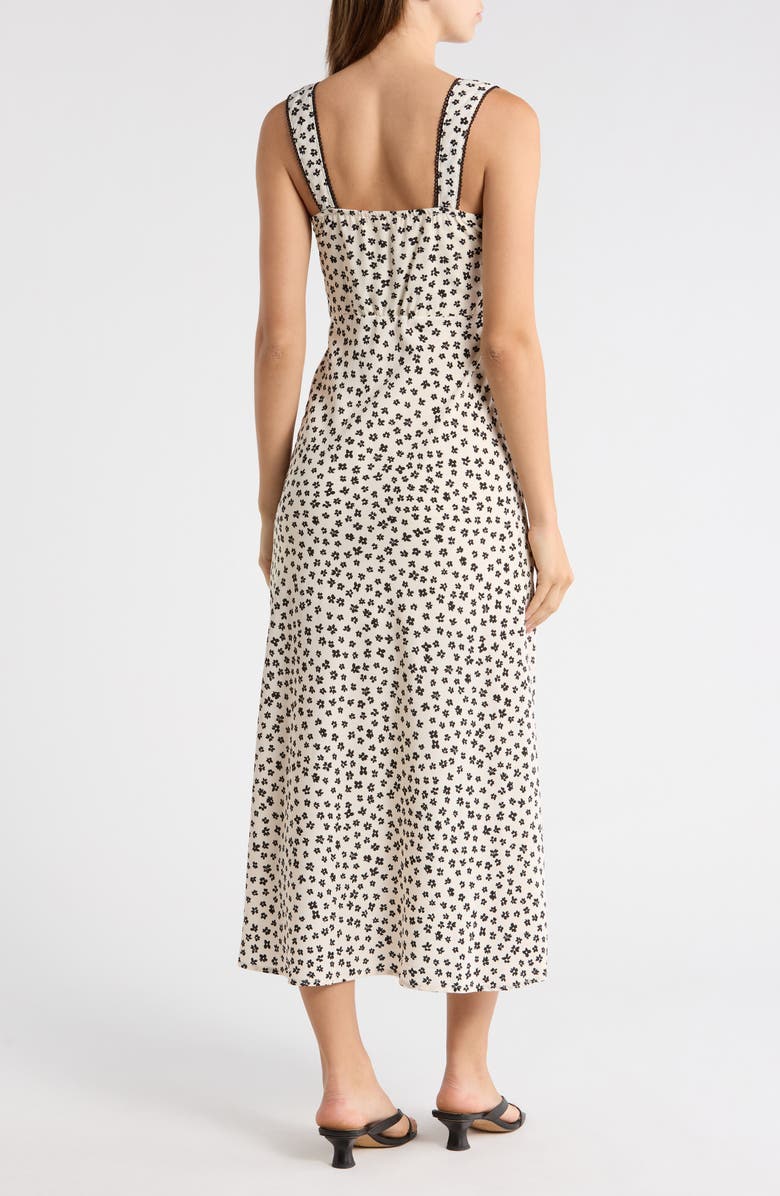 Blu Pepper Ditsy Floral Midi Dress, Alternate, color, Cream