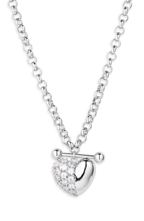 ネックレス・ペンダント [Justine Clenquet]Heart Crystal Necklace Justine Clenquet Heart Crystal Necklace | Shopbop