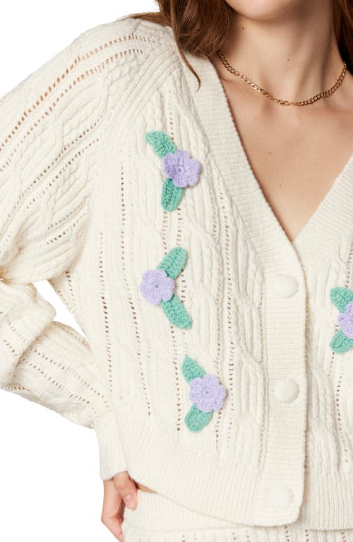 Florence By Mills Wild Wish Jacquard Cardigan In Jet Stream