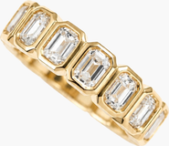 Kellery Emerald-Cut Cubic Zirconia Eternity Band