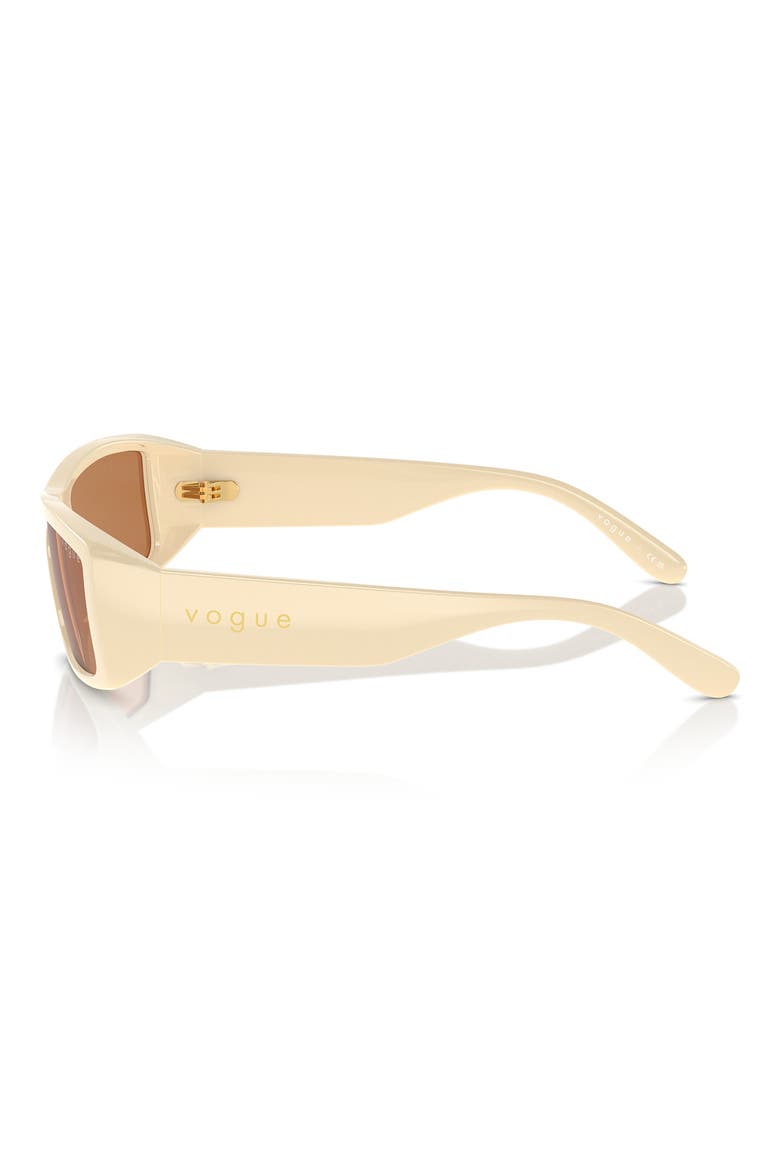 22mm Rectangular Sunglasses, Alternate, color, MILK