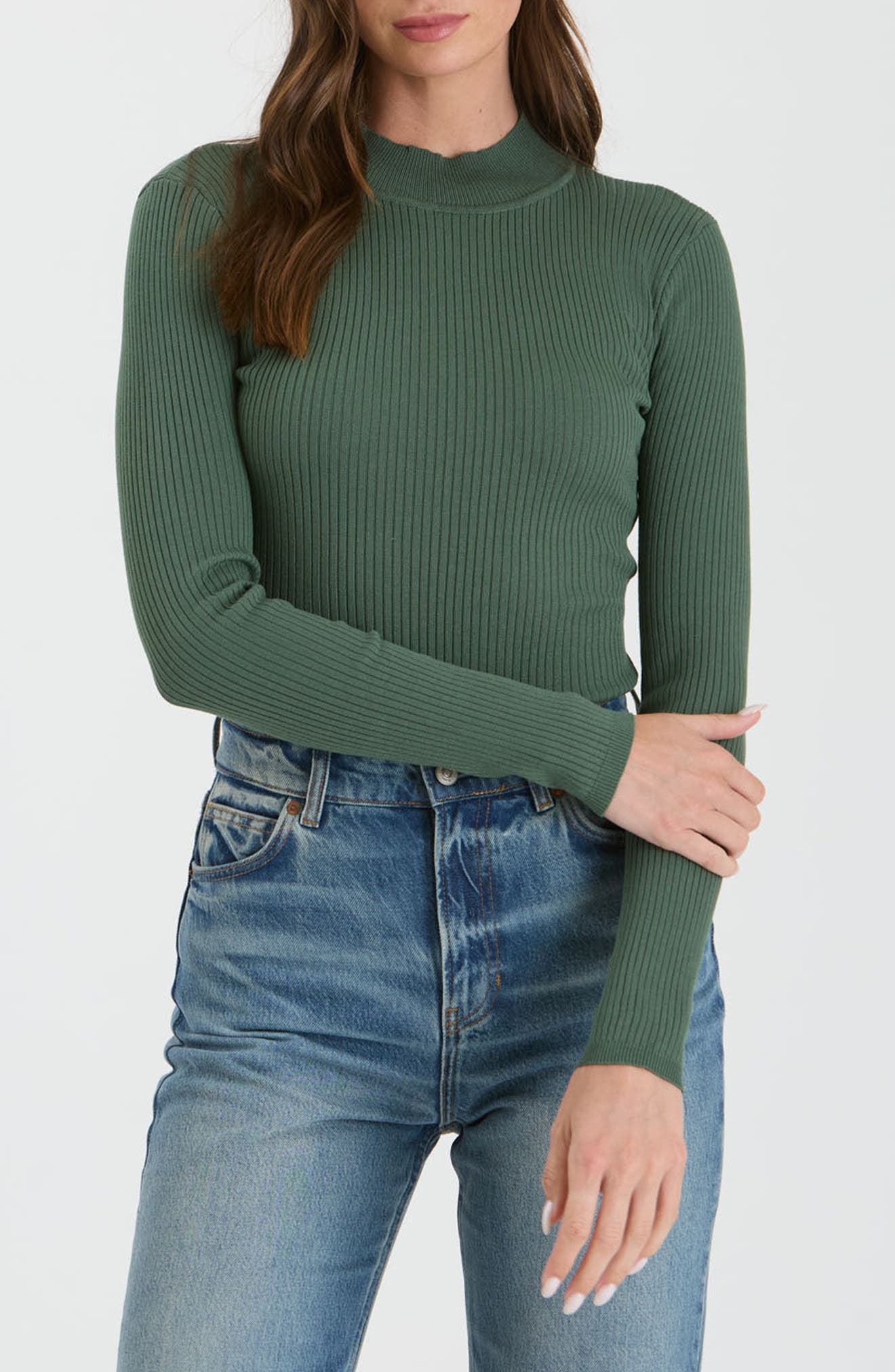 Blu Pepper High Neck Knit Top