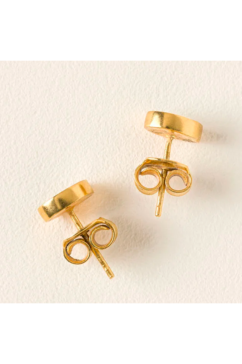 Sliced Raw Diamond Stud Earrings by Shana Gulati, Alternate, color, Gold / Off-white