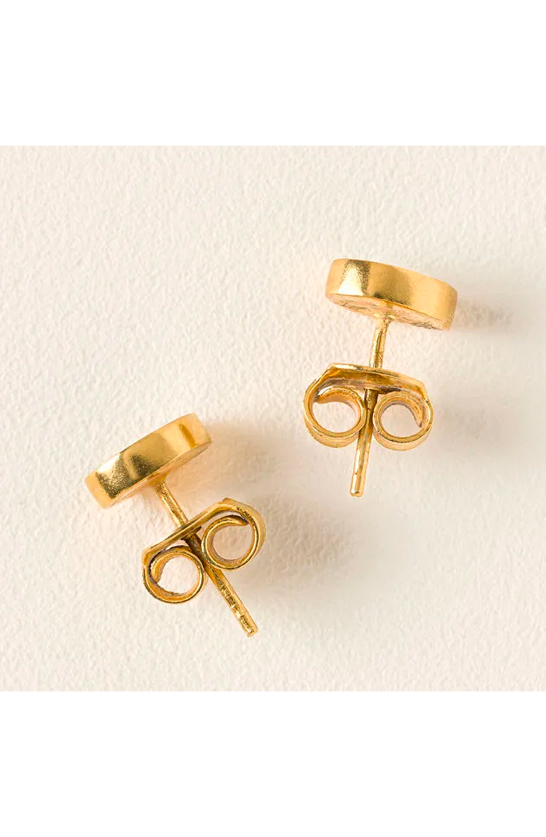 Uncommon Goods Sliced Raw Diamond Stud Earrings by Shana Gulati, Alternate, color, Gold / Off-White