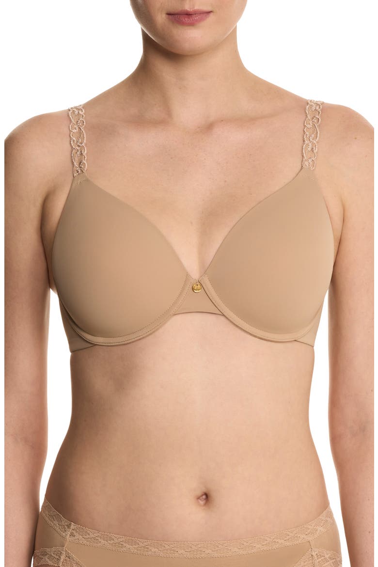 Pure Luxe Underwire T-Shirt Bra, Main, color, CAFE