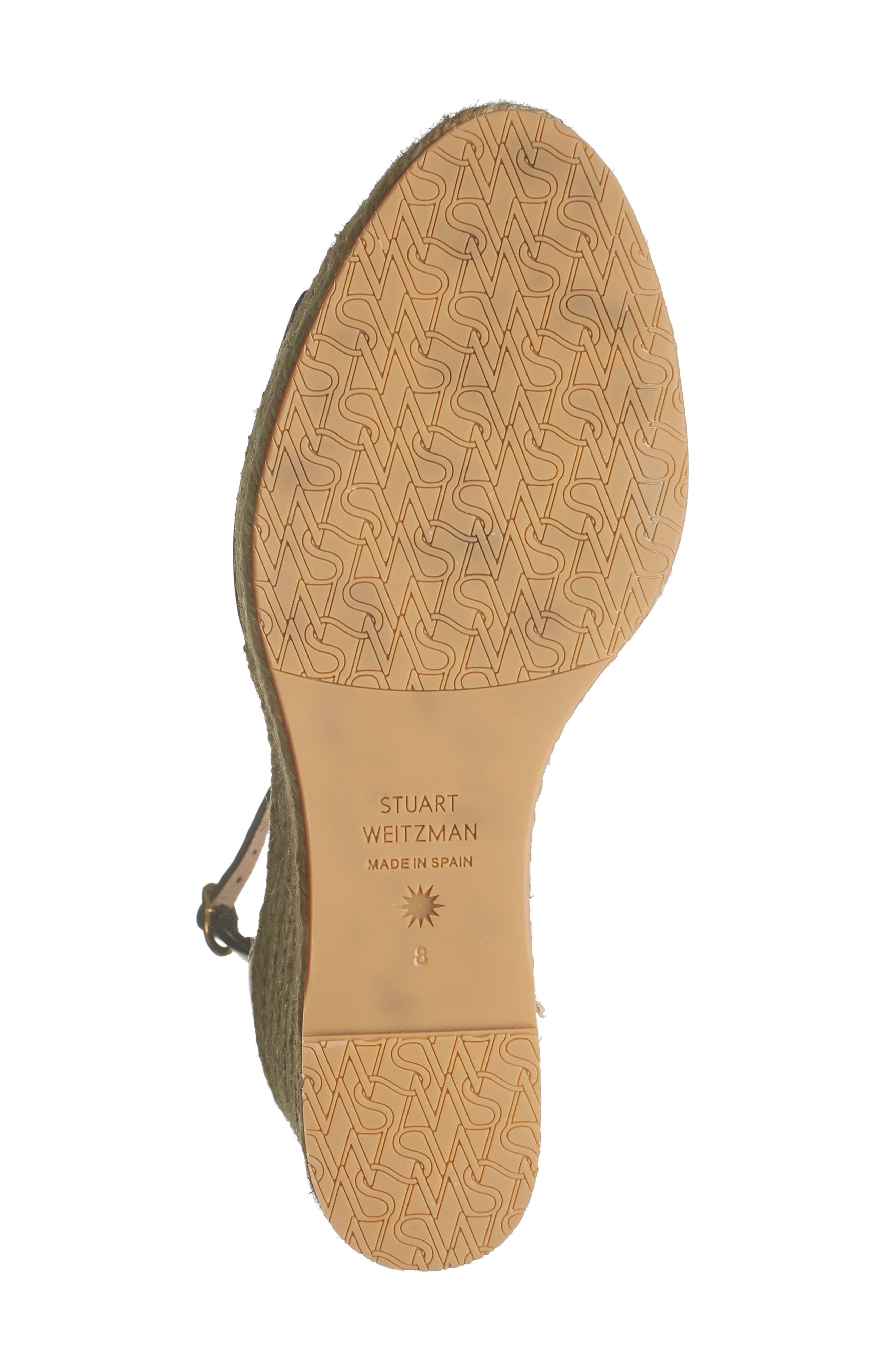 Stuart Weitzman Nudist Curve Espadrille Wedge Sandal, Alternate, color, 