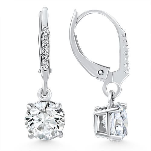 Bliss Diamond 2.07ct Tw Diamond Dangle Lever Back Hoops 14k Gold Lab Grown In 14k White Gold