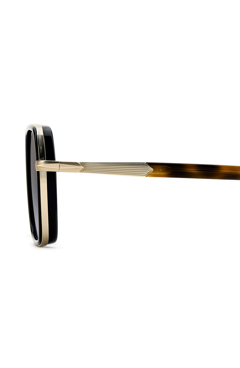 David Beckham Eyewear 53mm Square Sunglasses, Alternate, color, Gold Black/ Blsf Gdsp