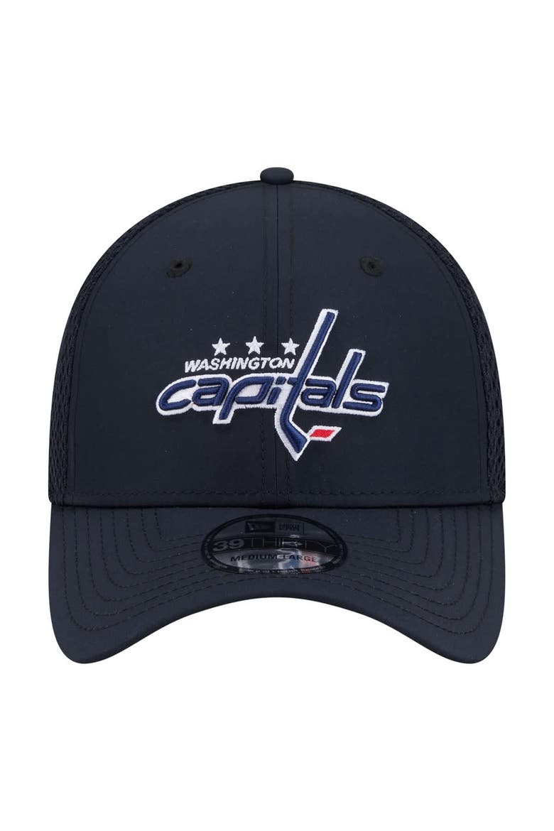 Men's New Era  Navy Washington Capitals Logo 39THIRTY Flex Hat, Alternate, color, Navy