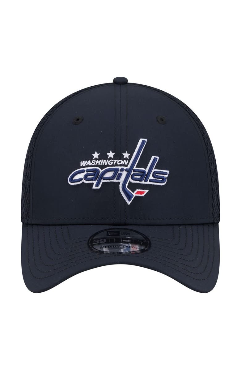 New Era Men's New Era Navy Washington Capitals Logo 39THIRTY Flex Hat, Alternate, color, Navy