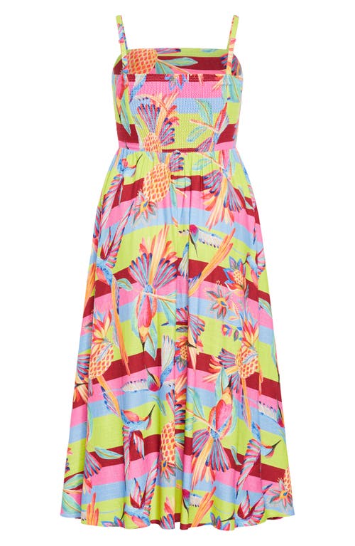 City Chic Saraya Maxi Sundress In Multi