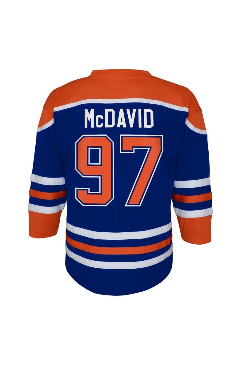 Outerstuff Youth Connor McDavid Royal Edmonton Oilers Home Replica Player Jersey, Alternate, color, 