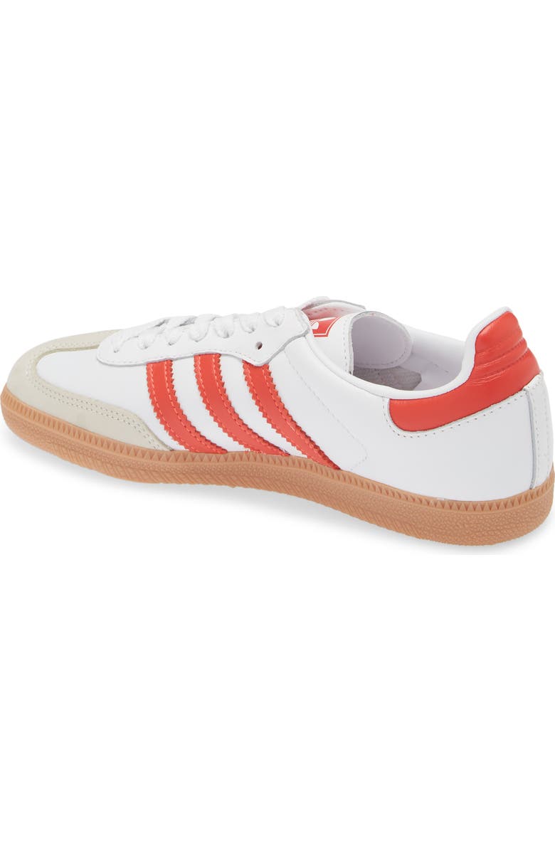 adidas Gender Inclusive Samba OG Sneaker, Alternate, color, White/ Solar Red/ Off White