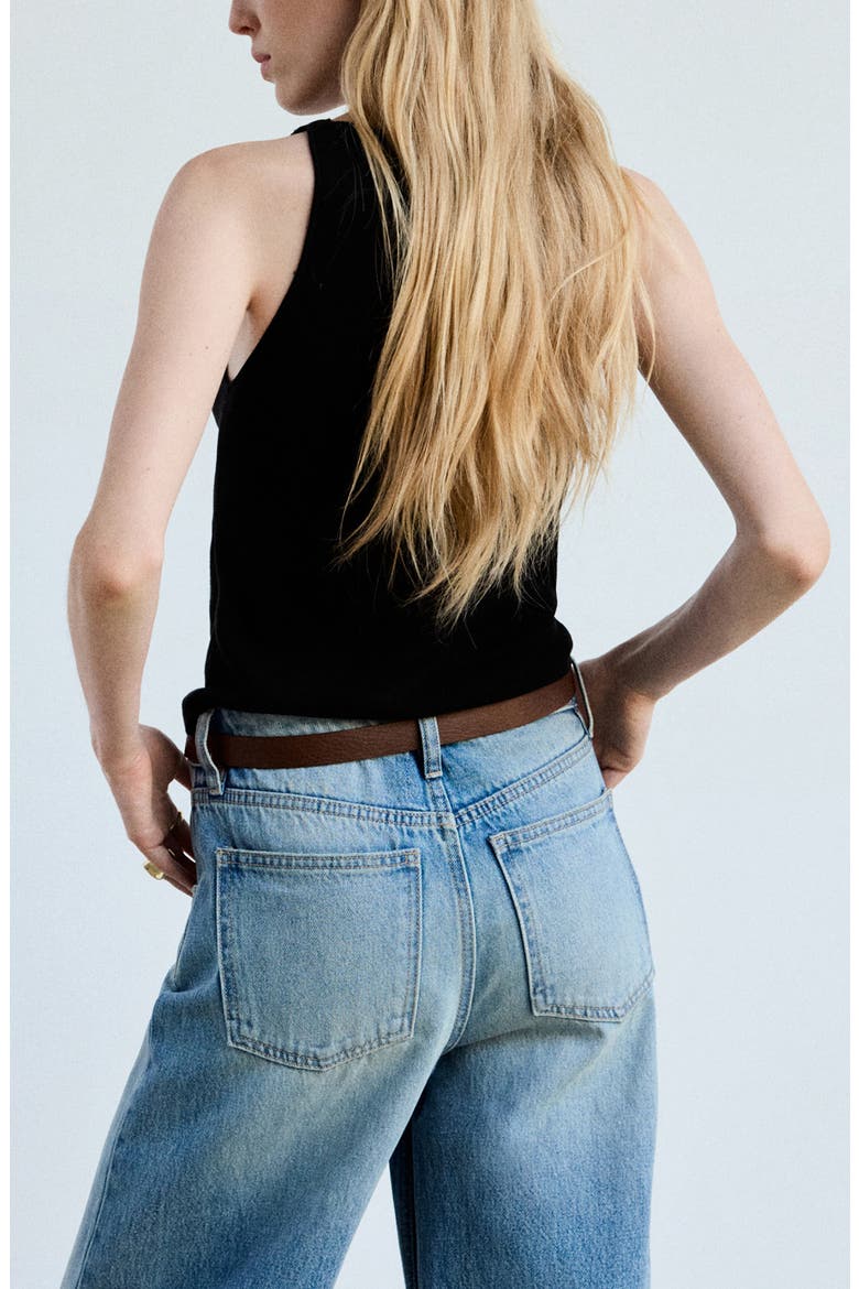 Fine-Knit Boat Neck Top, Alternate, color, BLACK