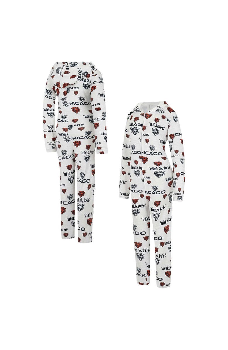 CONCEPTS SPORT Women's Concepts Sport  Cream Chicago Bears Docket Hoodie Full-Zip Union Suit, Main, color, Cream