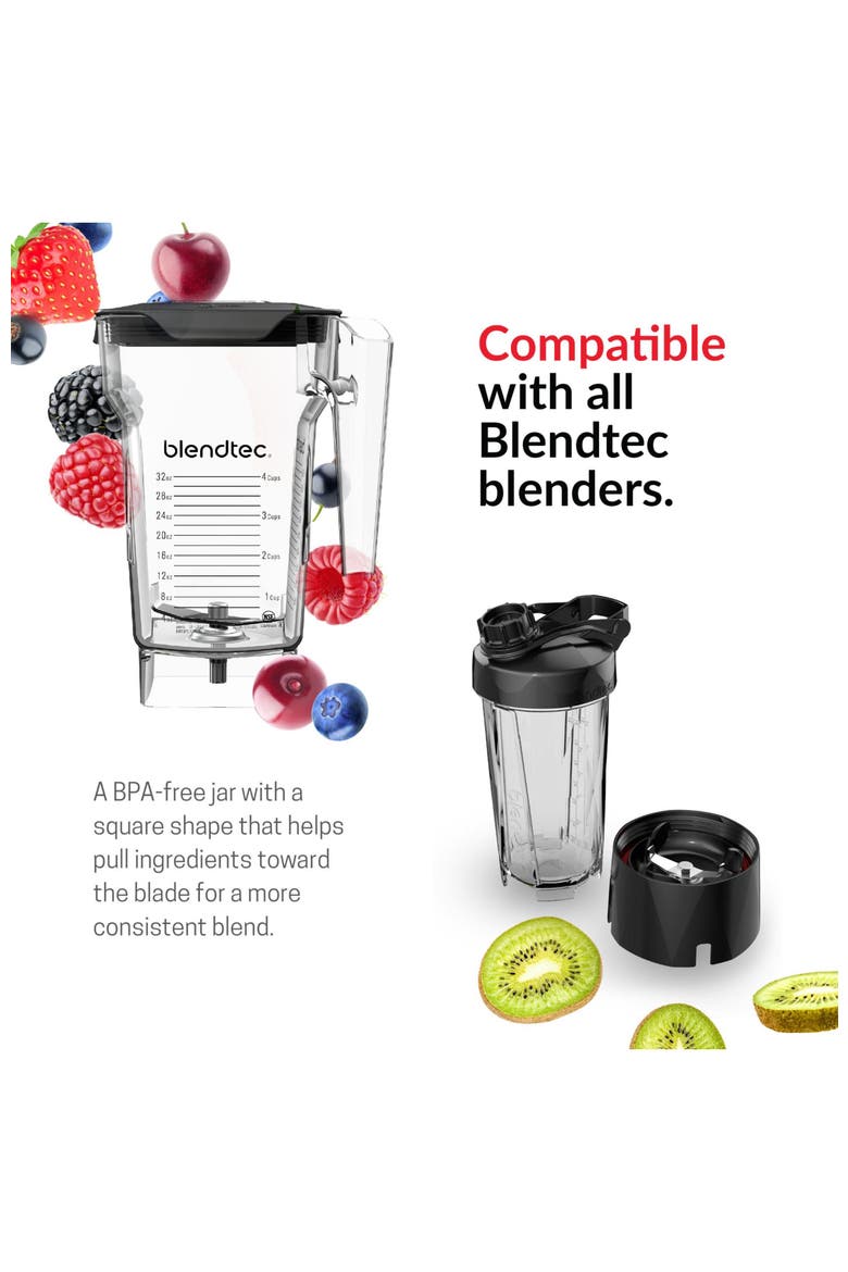 FourSide Jar (75 oz), Four Sided, Professional-Grade Blender Jar, Vented Latching Lid, BPA-free, Alternate, color, Clear