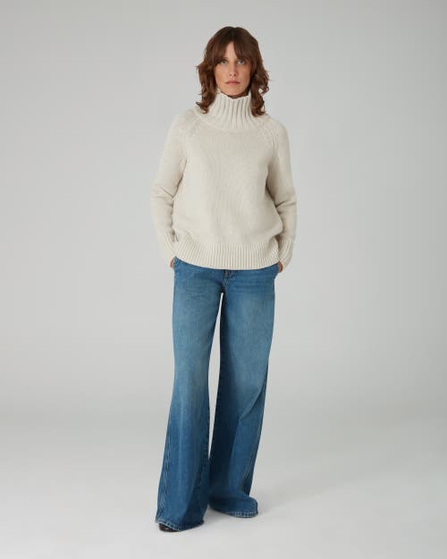 Navygrey The Authentic Funnel Sweater In Lait