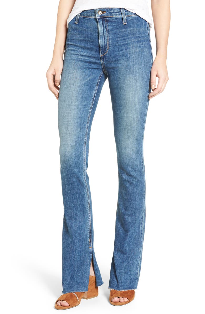 Joe's Micro Open Flare Raw Hem Jeans, Main, color, 