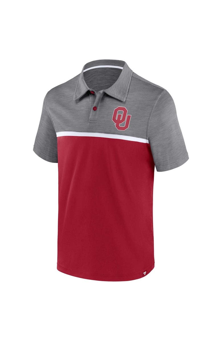 FANATICS Men's Fanatics Branded Crimson/Gray Oklahoma Sooners Polo, Alternate, color, Crimson