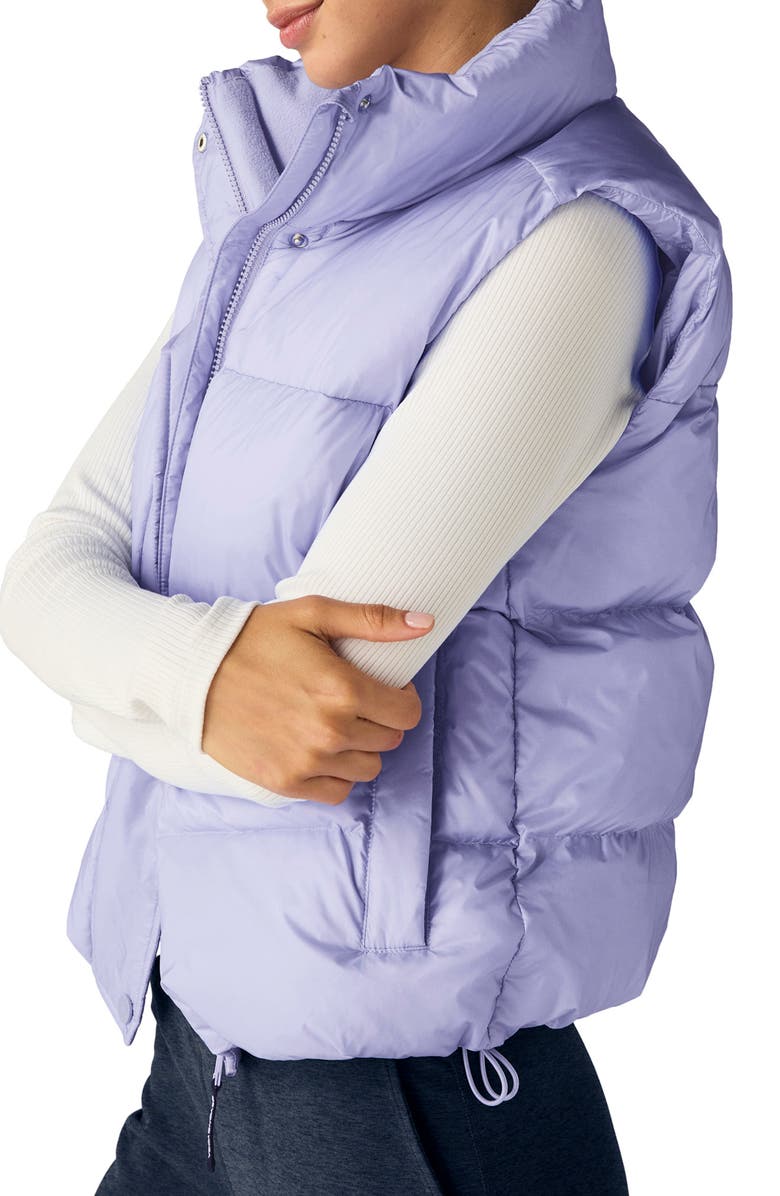 Beyond Yoga Big Cozy Puffer Vest, Alternate, color, Blue Frost