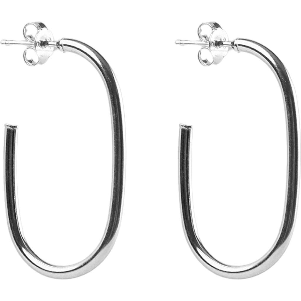 Argento Vivo Sterling Silver U-shape Hoop Earrings