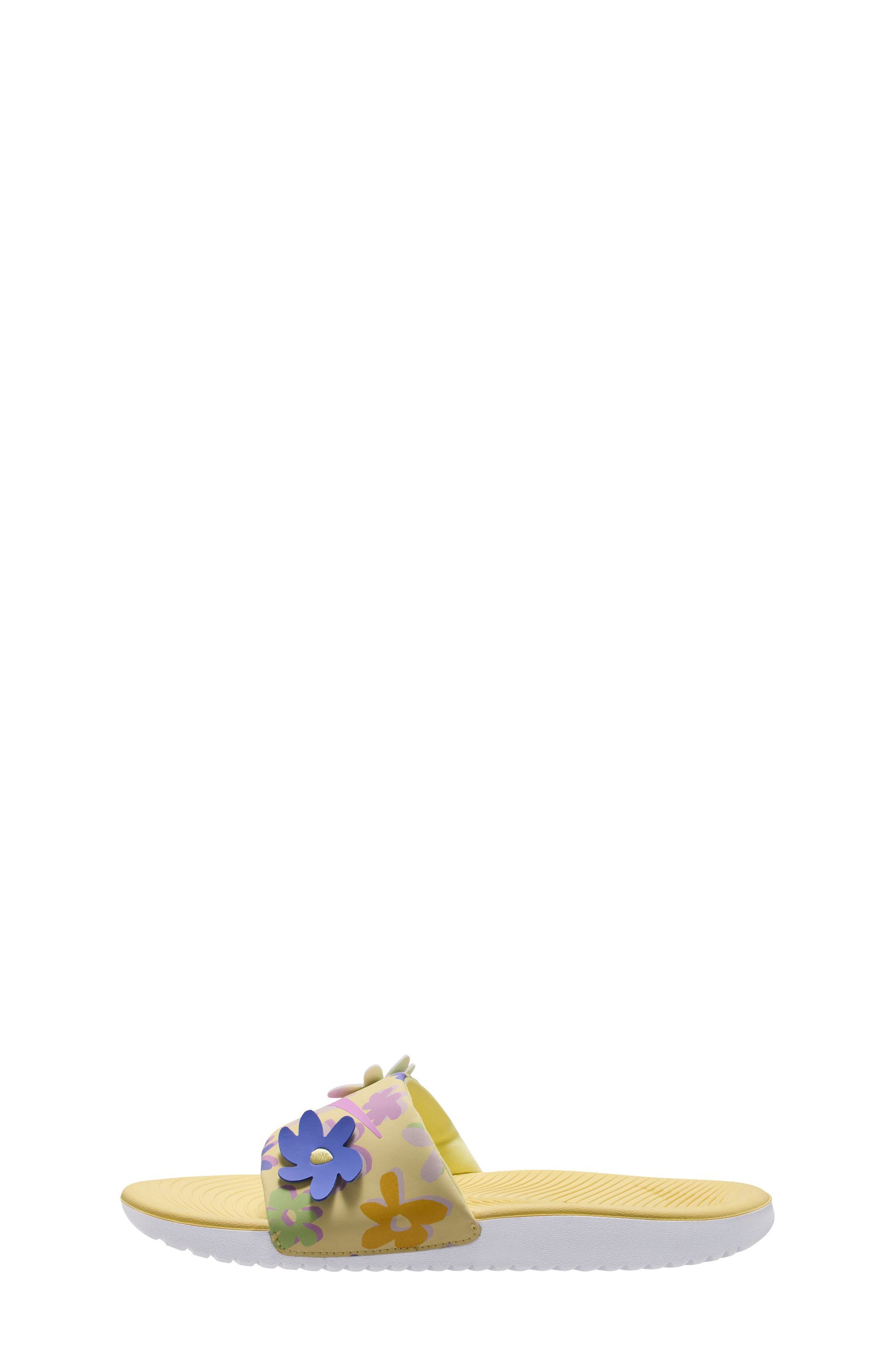 Kids' Kawa Slide Sandal, Alternate, color, SOFT YELLOW/ MAGENTA/ SILT RED