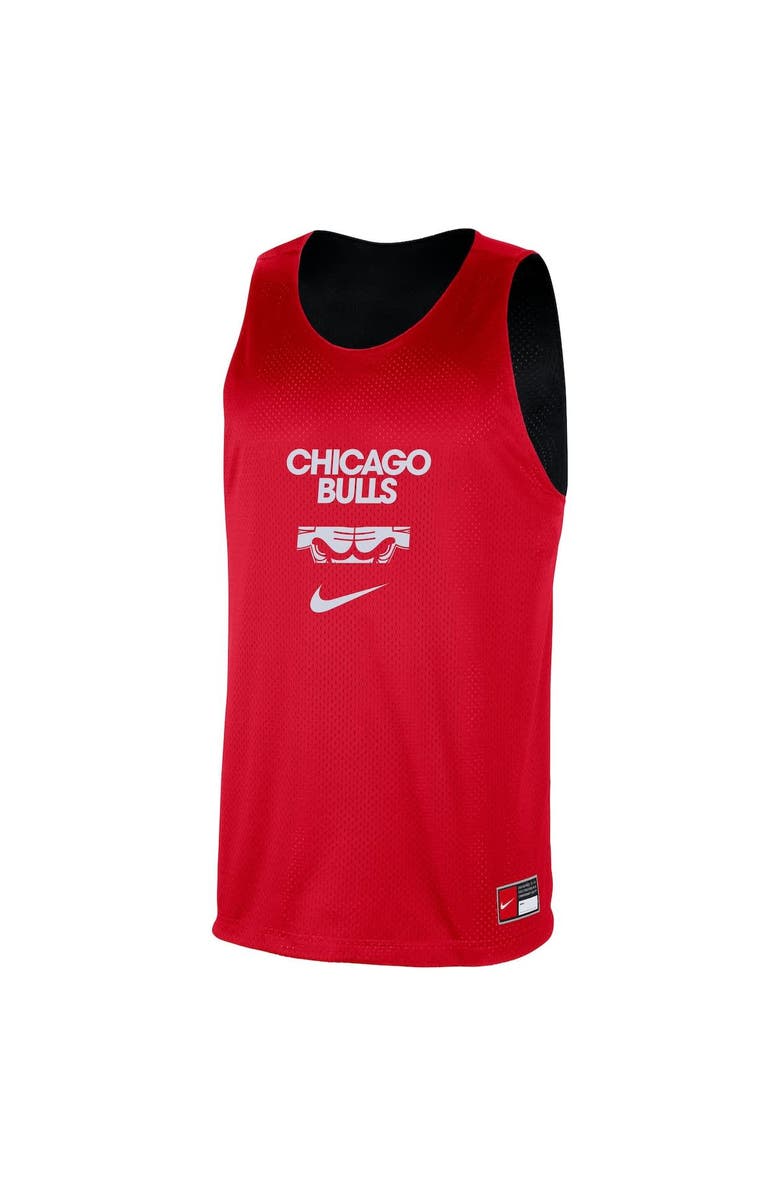 Nike Men's Nike Red/Black Chicago Bulls Courtside Reversible Mesh Practice Jersey, Alternate, color, Red