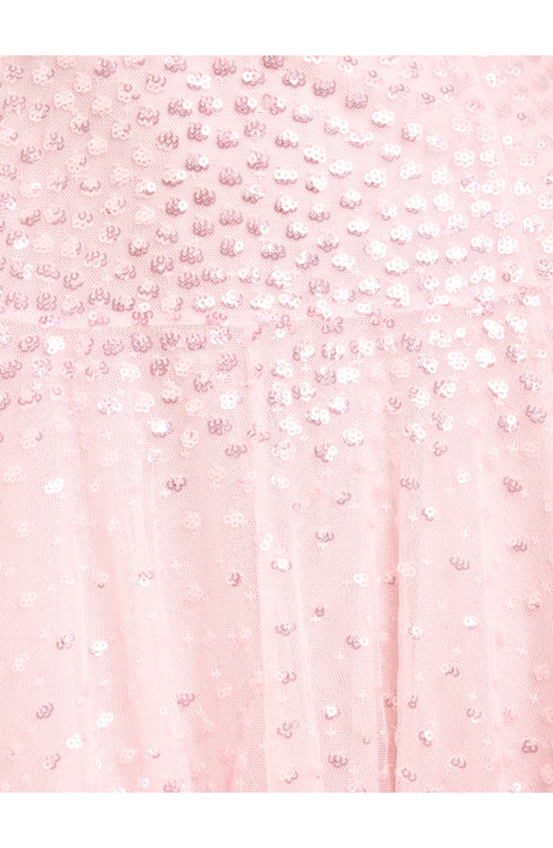 Needle & Thread Sunrise Sequin Cape Sleeve Ankle Gown, Alternate, color, Peony Pink