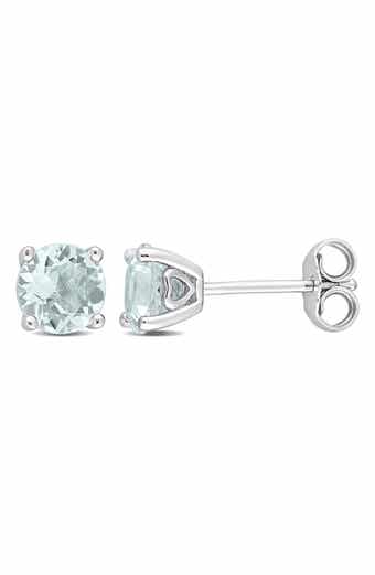 DELMAR Aquamarine Stud Earrings