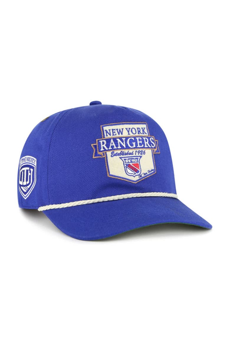 Men's '47  Blue New York Rangers Old Time Hockey Rafter Sure Shot Hitch Adjustable Hat, Main, color, Blue