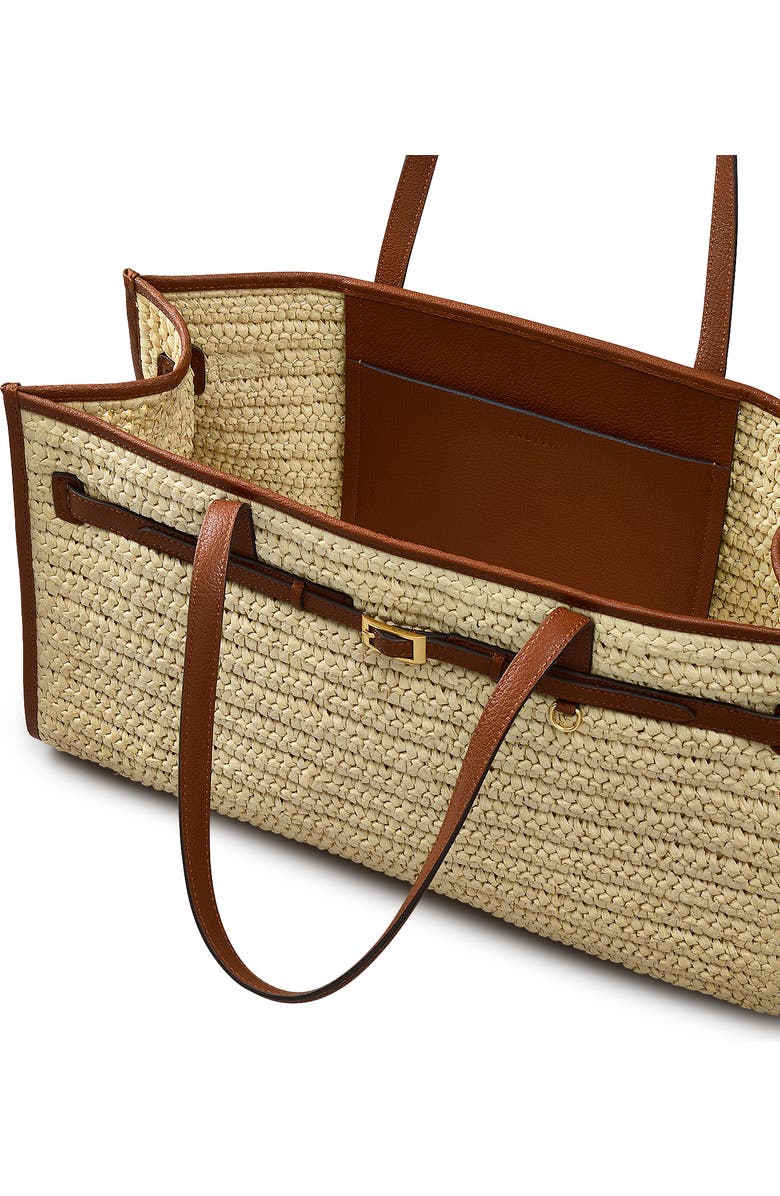 Radley The Library - Raffia Large Open Top Woven Tote Bag, Alternate, color, Natural