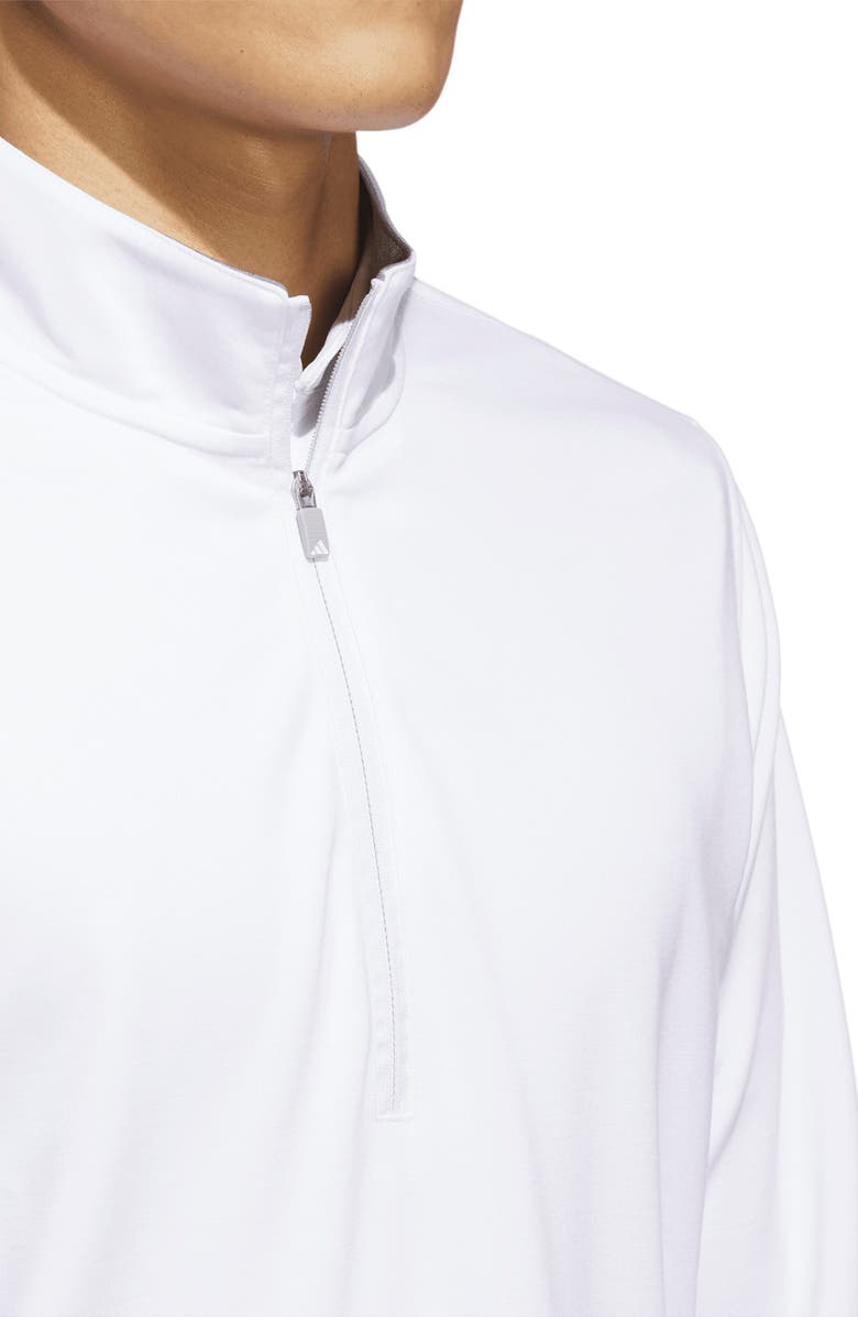 adidas Golf Elevated Stretch Half Zip Pullover, Alternate, color, White